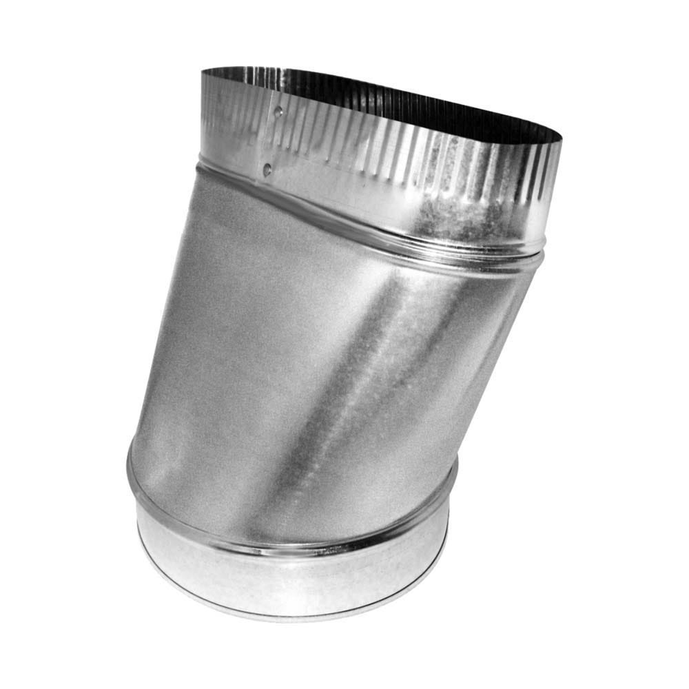 Galvanized Steel Oval to Round No Crimp Register Boot, 30 Gauge, 7" Dia