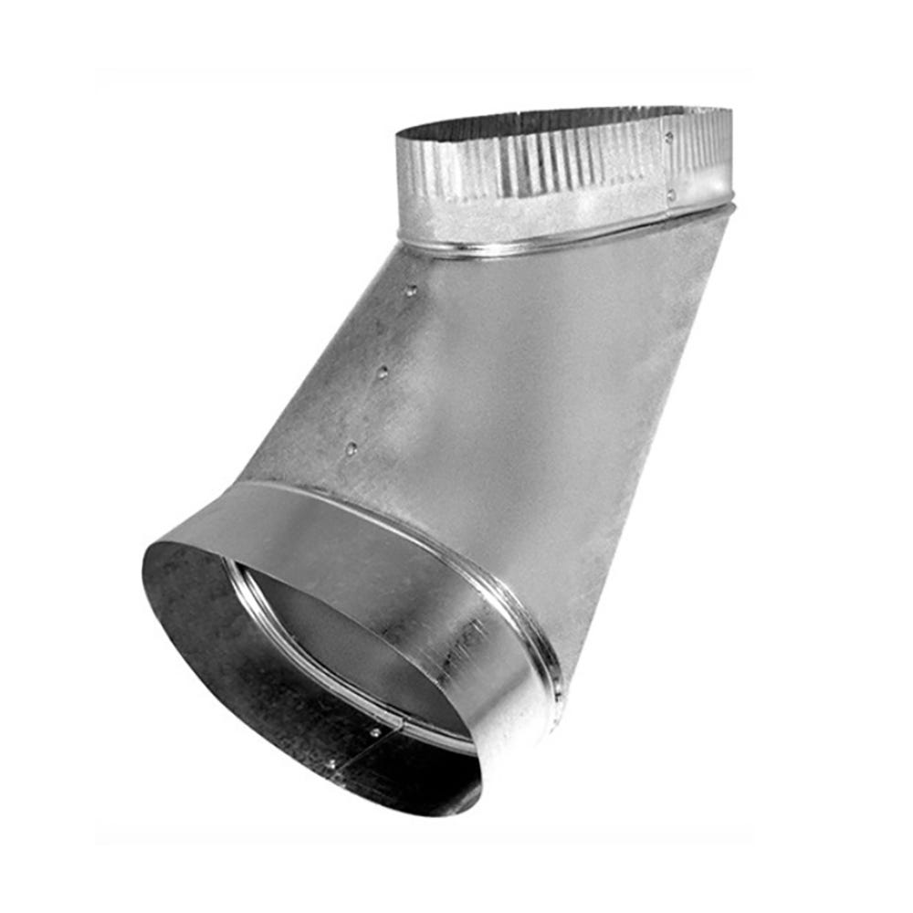 Galvanized Steel Oval To Round Boot With Crimp, 6"