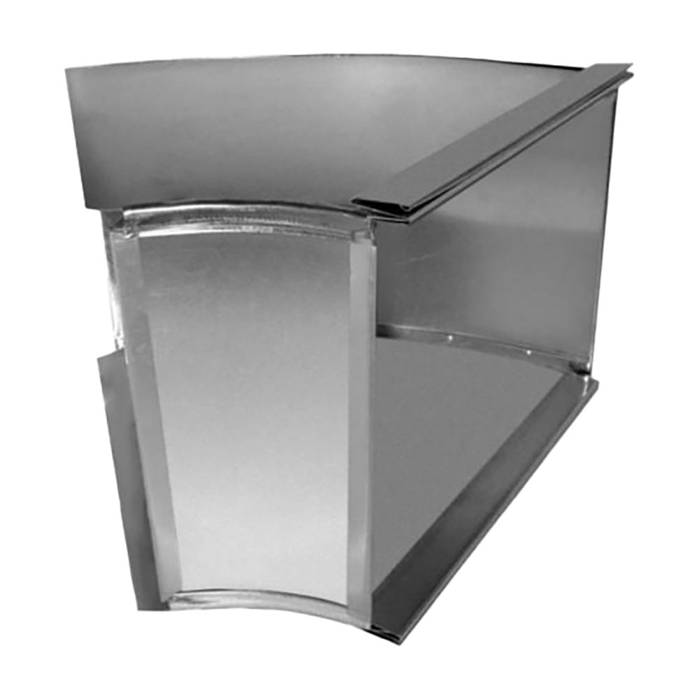 Southwark Galvanized Steel 45° Flat Angle Elbow - 14" x 8", 26 Gauge