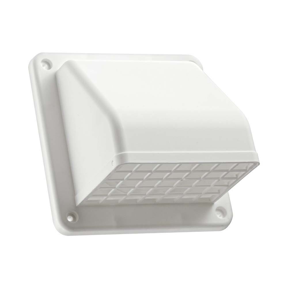 Plastic Exhaust Wall Hood Vent, 4" , 1471W