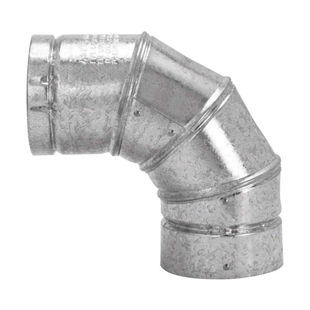 B- Vent Galvanized Steel Adjustable Elbow, 90°, 3"