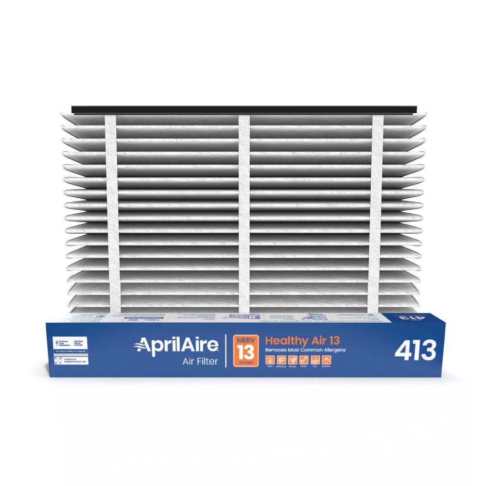 Media Air Filter, MERV 13, 16" x 25" x 4" , 413