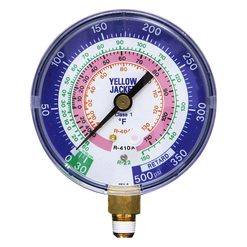 Manifold Gauge, 3-1/8"Dry (F) Blue Comp R-22/404A/410a