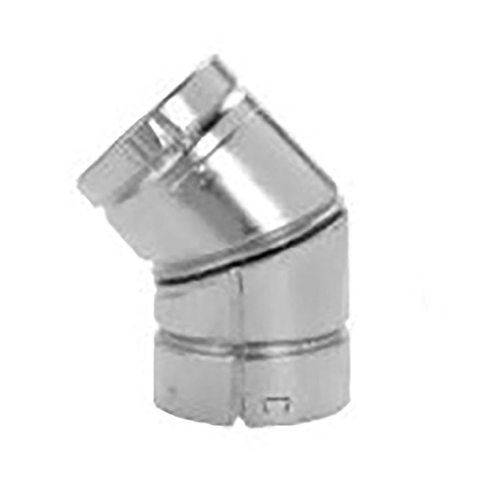 B- Vent Galvanized Steel Adjustable Elbow, 45/60°, 4"