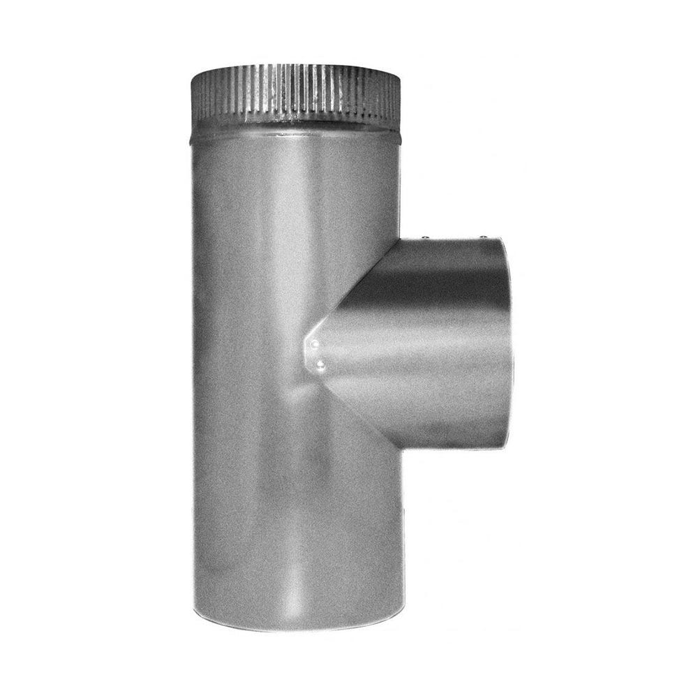 Galvanized Steel Duct Tee, 8" x 8" x 8", 26 Gauge
