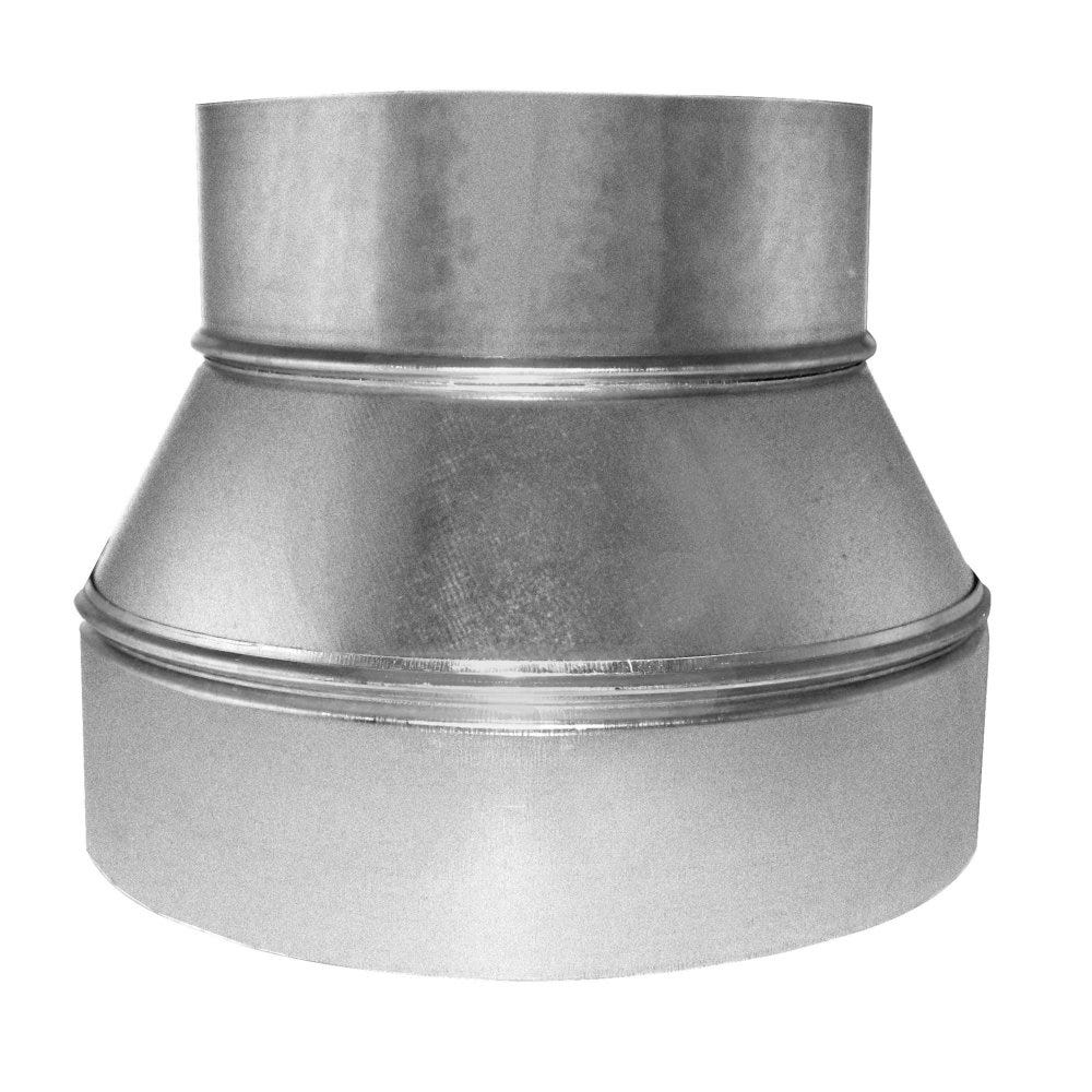 Galvanized Steel Taper Reducer, 4" x 3"
