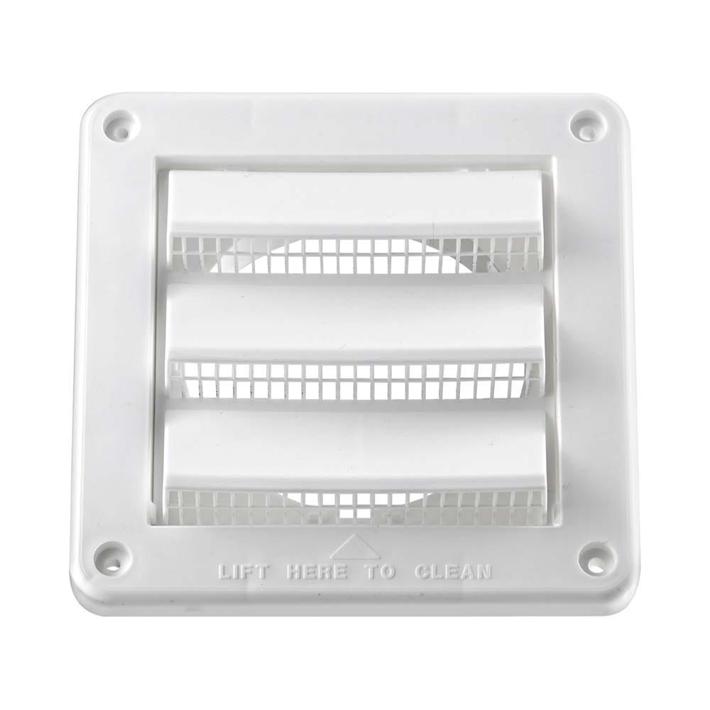 Plastic Fresh White Air Intake Vent Hood, 4"