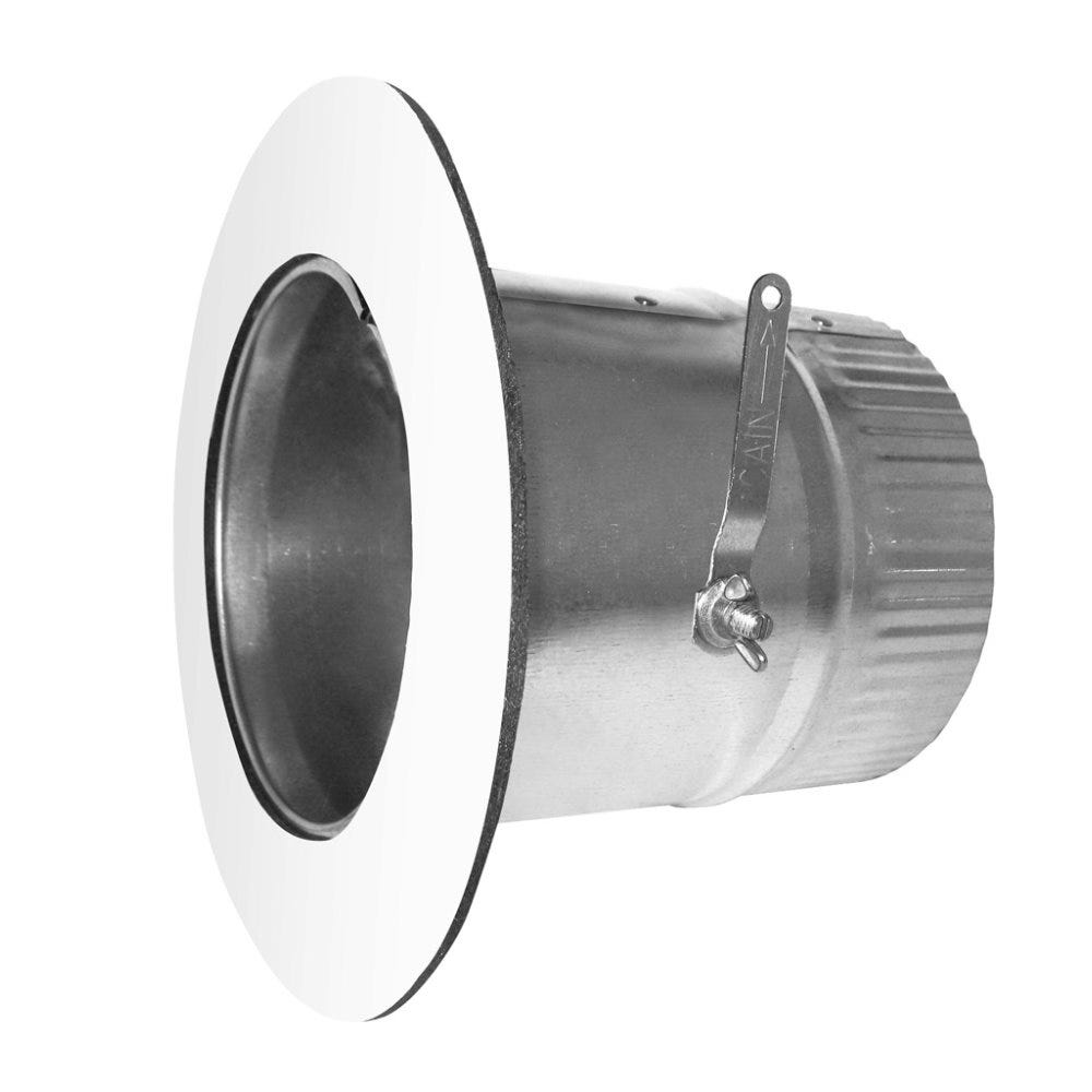 Galvanized Steel Air-Tite Flat Takeoff With Damper, 26 Gauge, 12"