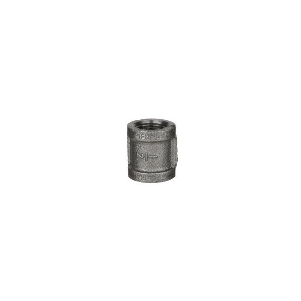 Black Iron Malleable Threaded Coupling, 1/2" x 1/2" NPT