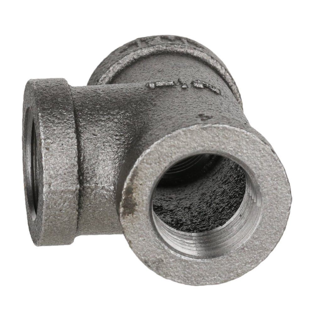 Malleable Iron Tee, 1/2" Female x 1/2" Female x 1/2" Female