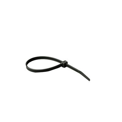 NYL, W. Ties, Blk, 7in, Pk of 100