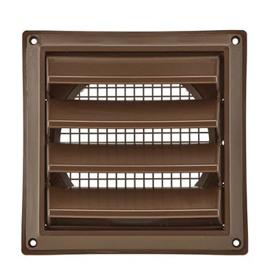 6" BRN FIXED LOUVER WALL