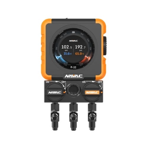 Flex 1 Manifold Gauge, Digital Display, HD Color Graphic Interface, 100 Refrigerants, A2L