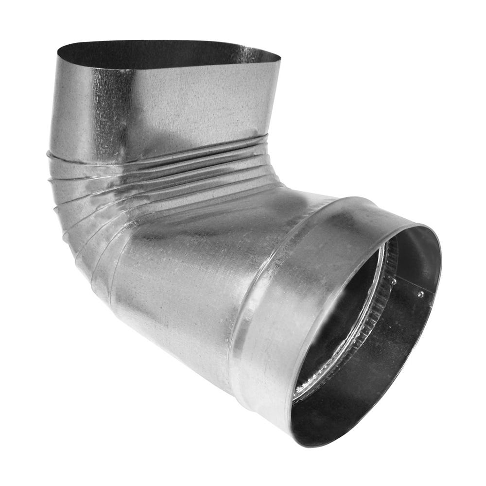 Galvanized Steel Boot, 90°, 7" Dia, 30 Gauge