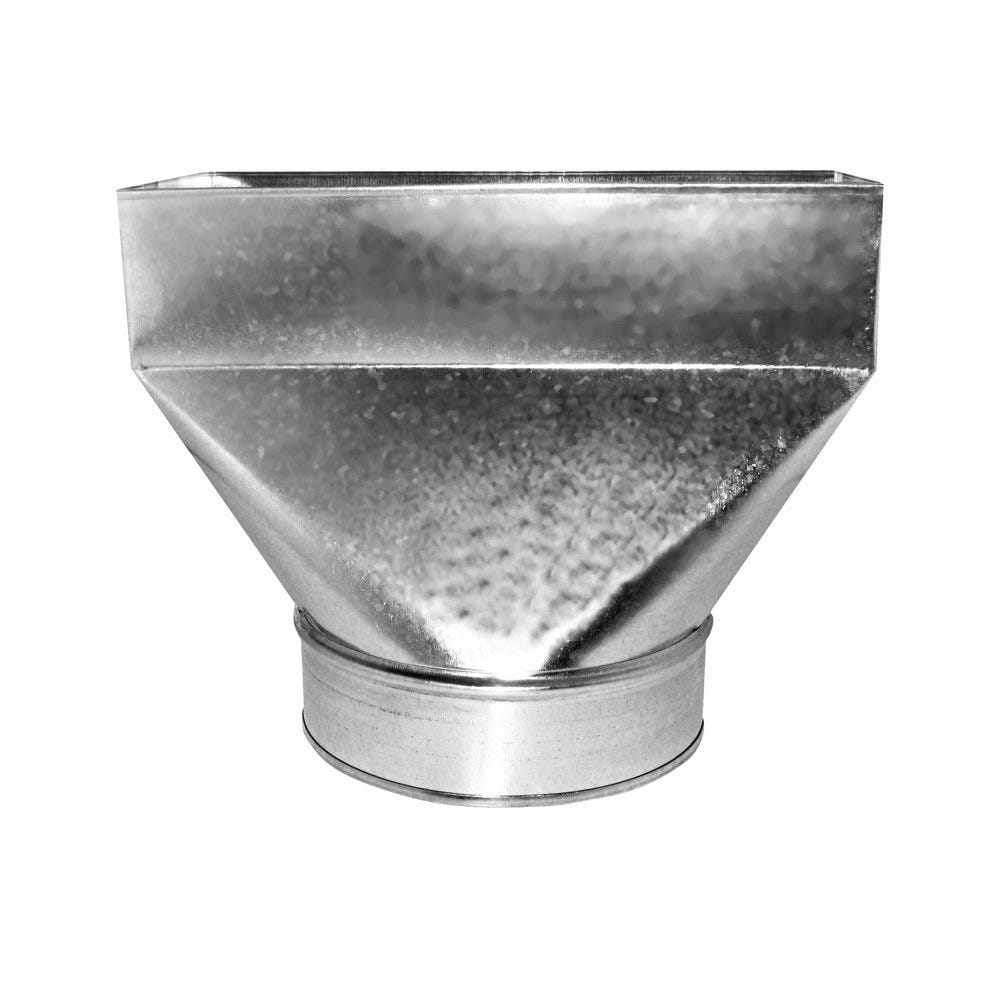 Galvanized Steel Straight Register Boot, 4" x 10" x 4"