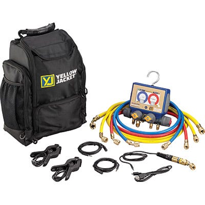 Yellow Jacket™ P51-870 Digital Manifold Kit with Hoses and Backpack - 40870